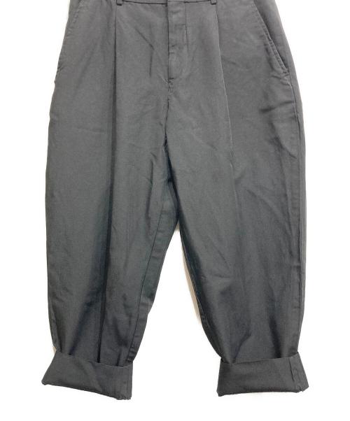 COMME des GARCONS HOMME PLUS（コムデギャルソンオムプリュス）COMME des GARCONS HOMME PLUS (コムデギャルソンオムプリュス) ポリ縮絨 タックパンツ ブラック サイズ:Sの古着・服飾アイテム