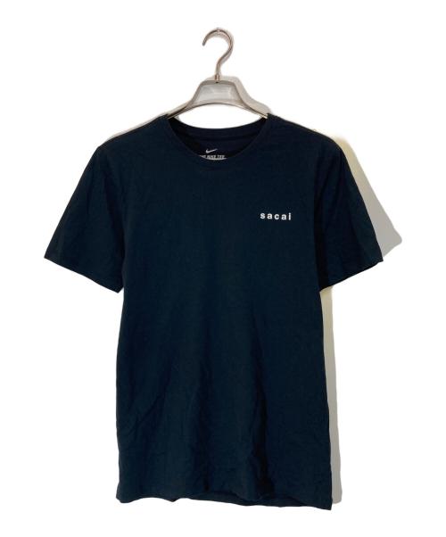 NIKE（ナイキ）NIKE (ナイキ) sacai (サカイ) ロゴプリントTシャツ ブラック サイズ:2の古着・服飾アイテム