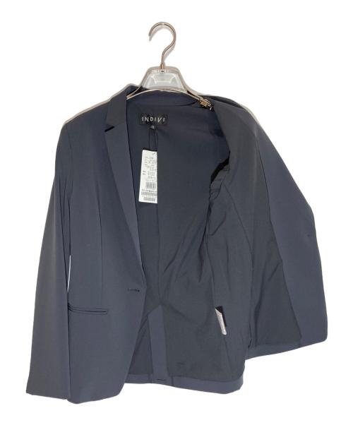 INDIVI（インディヴィ）INDIVI (インディヴィ) ストレッチテーラードジャケット グレー サイズ:SIZE 03の古着・服飾アイテム