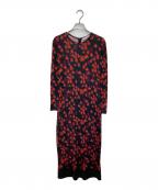 GIVENCHYジバンシィ）の古着「花柄ワンピース」｜レッド×ブラック
