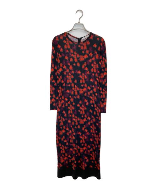 GIVENCHY（ジバンシィ）GIVENCHY (ジバンシィ) 花柄ワンピース レッド×ブラック サイズ:38の古着・服飾アイテム