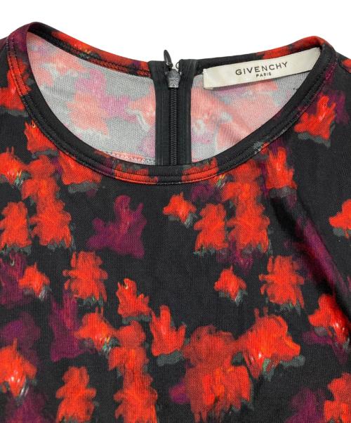 GIVENCHY（ジバンシィ）GIVENCHY (ジバンシィ) 花柄ワンピース レッド×ブラック サイズ:38の古着・服飾アイテム