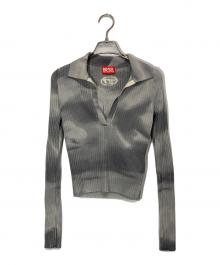 DIESEL（ディーゼル）の古着「M-BRIANA カモフラスキッパーニット」｜グレー×アイボリー