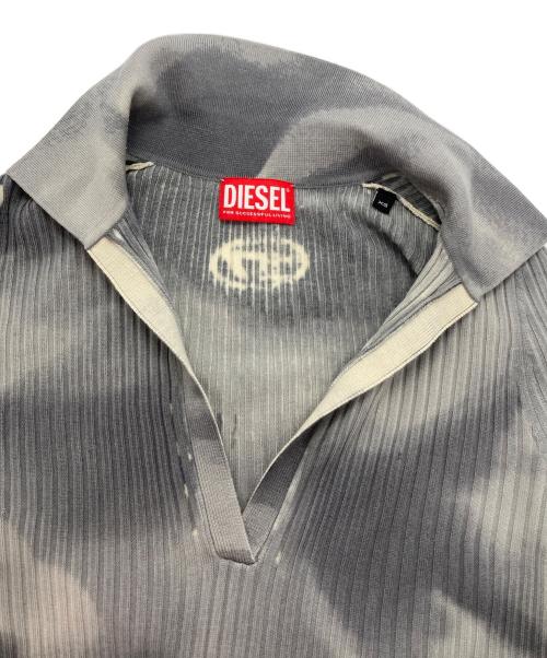 DIESEL（ディーゼル）DIESEL (ディーゼル) M-BRIANA カモフラスキッパーニット グレー×アイボリー サイズ:XSの古着・服飾アイテム