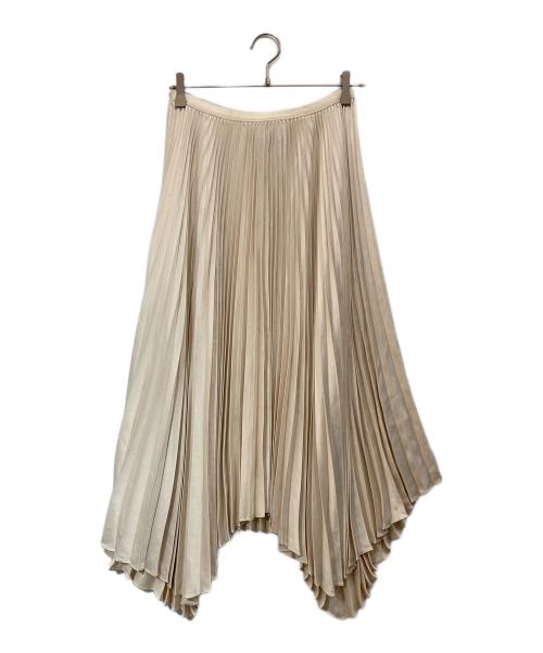 POLO RALPH LAUREN（ポロ・ラルフローレン）POLO RALPH LAUREN (ポロ・ラルフローレン) アシメプリーツスカート アイボリー サイズ:Ⅿの古着・服飾アイテム