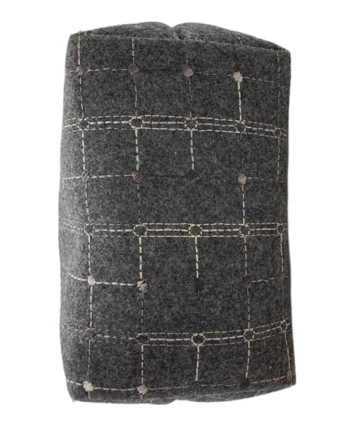 LONGCHAMP（ロンシャン）LONGCHAMP (ロンシャン) tweed le pliage handle bag グレー サイズ:-の古着・服飾アイテム