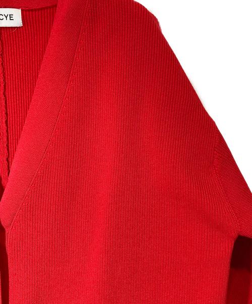 HeRIN.CYE（ヘリンドットサイ）HeRIN.CYE (ヘリンドットサイ) Jersey cardigan dress レッド サイズ:FREEの古着・服飾アイテム