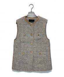 green label relaxing（グリーンレーベルリラクシング）の古着「ツイードポケットジレ」｜ベージュ