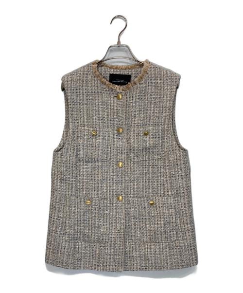 green label relaxing（グリーンレーベルリラクシング）green label relaxing (グリーンレーベルリラクシング) ツイードポケットジレ ベージュ サイズ:-の古着・服飾アイテム