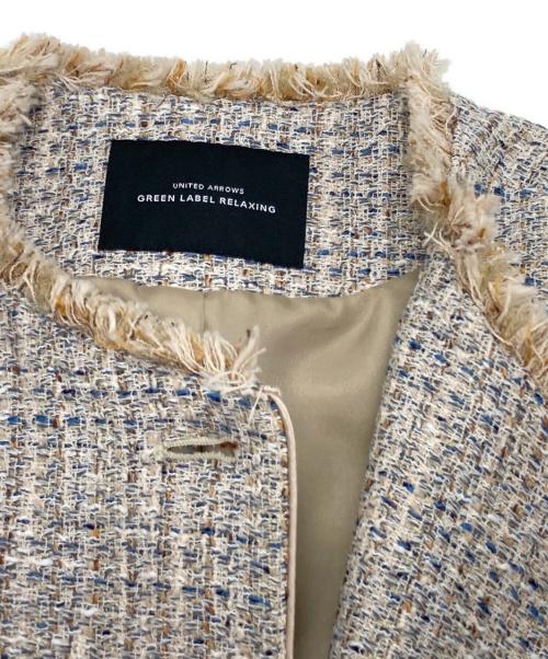 green label relaxing（グリーンレーベルリラクシング）green label relaxing (グリーンレーベルリラクシング) ツイードポケットジレ ベージュ サイズ:-の古着・服飾アイテム