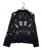 TODAYFULトゥデイフル）の古着「Embroidery Patchwork Shirts」｜ブラック