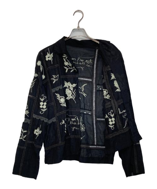 TODAYFUL（トゥデイフル）TODAYFUL (トゥデイフル) Embroidery Patchwork Shirts ブラック サイズ:FREEの古着・服飾アイテム