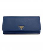 PRADAプラダ）の古着「サフィアーノ 長財布」｜ネイビー