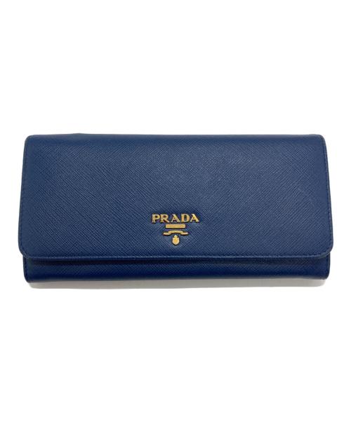 PRADA（プラダ）PRADA (プラダ) サフィアーノ 長財布 ネイビー サイズ:-の古着・服飾アイテム