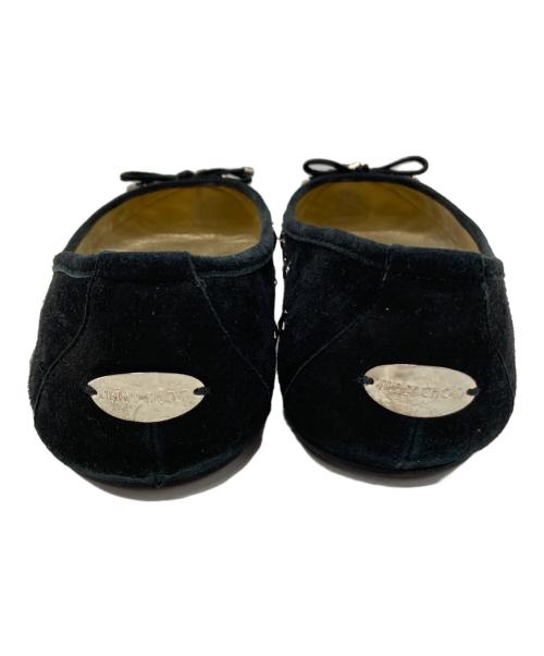 JIMMY CHOO（ジミーチュウ）JIMMY CHOO (ジミーチュウ) スタッズスウェードパンプス ブラック サイズ:38の古着・服飾アイテム
