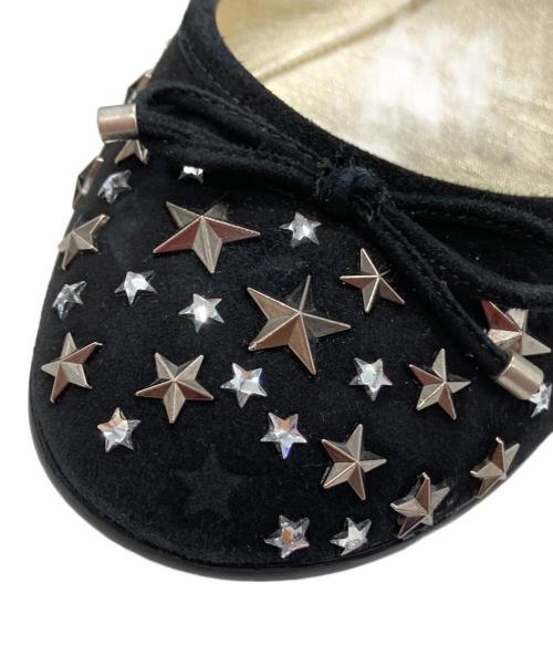 JIMMY CHOO（ジミーチュウ）JIMMY CHOO (ジミーチュウ) スタッズスウェードパンプス ブラック サイズ:38の古着・服飾アイテム
