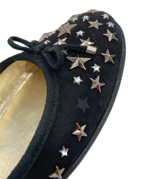 JIMMY CHOO（ジミーチュウ）JIMMY CHOO (ジミーチュウ) スタッズスウェードパンプス ブラック サイズ:38の古着・服飾アイテム