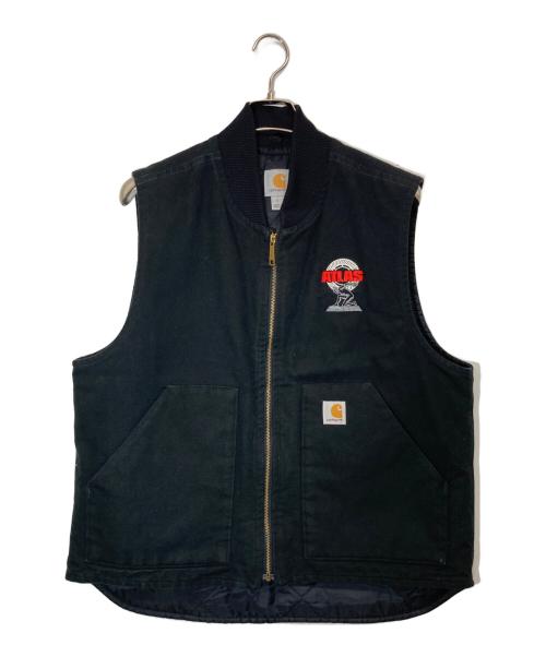 CarHartt（カーハート）CarHartt (カーハート) ダックキルティングベスト ブラック サイズ:Lの古着・服飾アイテム