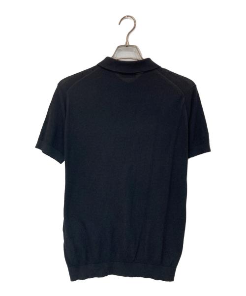 JOHN SMEDLEY（ジョンスメドレー）JOHN SMEDLEY (ジョンスメドレー) シーアイランドコットンニットポロシャツ ブラック サイズ:Ⅿの古着・服飾アイテム