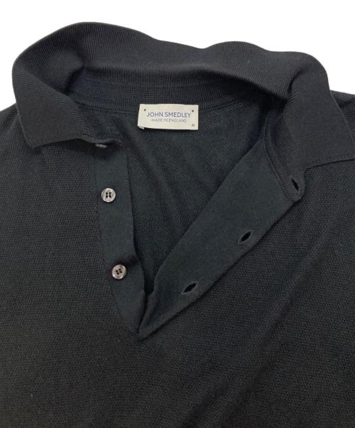 JOHN SMEDLEY（ジョンスメドレー）JOHN SMEDLEY (ジョンスメドレー) シーアイランドコットンニットポロシャツ ブラック サイズ:Ⅿの古着・服飾アイテム