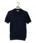 JOHN SMEDLEY（ジョンスメドレー）の古着「シーアイランドコットンニットポロシャツ」｜ブラック