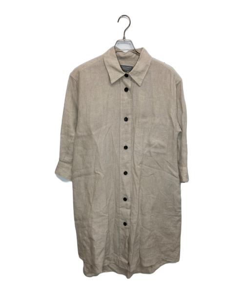 MARGARET HOWELL（マーガレットハウエル）MARGARET HOWELL (マーガレットハウエル) リネンシャツワンピース ベージュ サイズ:1の古着・服飾アイテム