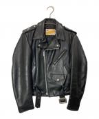 Schottショット）の古着「ワンスター レザーライダースジャケット」｜ブラック