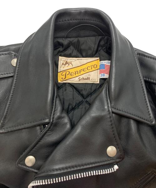 Schott（ショット）Schott (ショット) ワンスター レザーライダースジャケット ブラック サイズ:38の古着・服飾アイテム