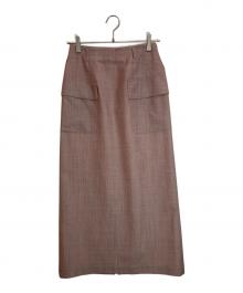 tricot COMME des GARCONS（トリココムデギャルソン）の古着「ロングスカート」｜レッド