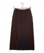 tricot COMME des GARCONSトリココムデギャルソン）の古着「ヘリンボーンデザインスカート」｜ブラウン
