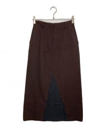 tricot COMME des GARCONS（トリココムデギャルソン）の古着「ヘリンボーンデザインスカート」｜ブラウン