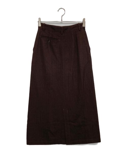 tricot COMME des GARCONS（トリココムデギャルソン）tricot COMME des GARCONS (トリココムデギャルソン) ヘリンボーンデザインスカート ブラウン サイズ:Ⅿの古着・服飾アイテム