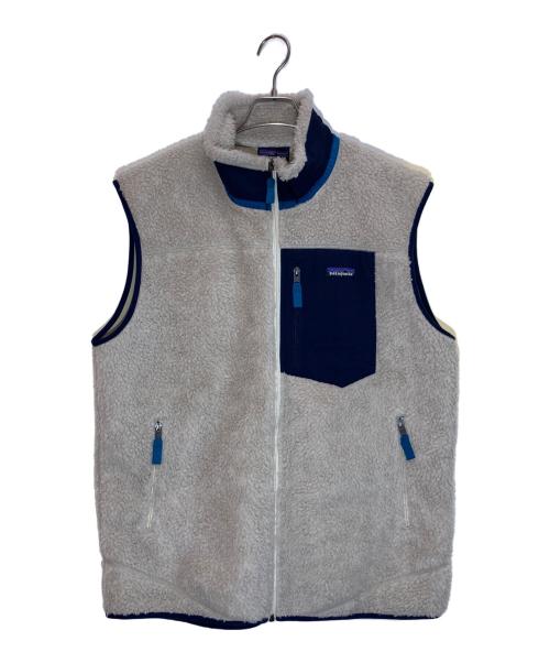 Patagonia（パタゴニア）Patagonia (パタゴニア) CLASSIC RETRO-X VEST ベージュ×ネイビー サイズ:XLの古着・服飾アイテム