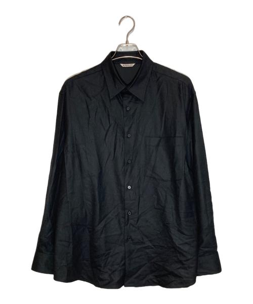 AURALEE（オーラリー）AURALEE (オーラリー) SUPER LIGHT WOOL SHIRT ブラック サイズ:4の古着・服飾アイテム
