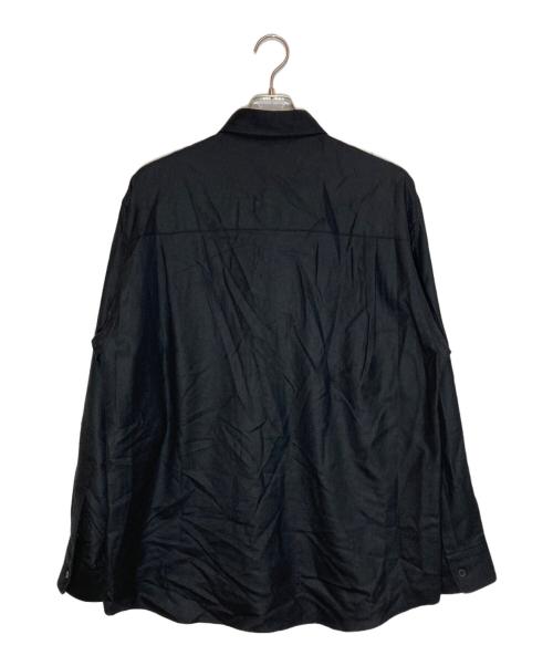 AURALEE（オーラリー）AURALEE (オーラリー) SUPER LIGHT WOOL SHIRT ブラック サイズ:4の古着・服飾アイテム