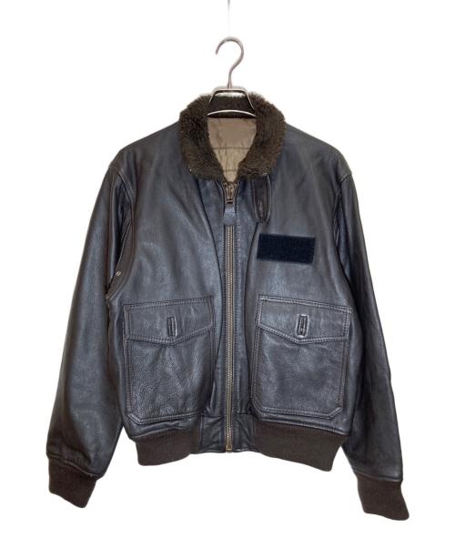 -（-）- (-) オールドG-1 フライトレザージャケット ブラウン サイズ:-の古着・服飾アイテム