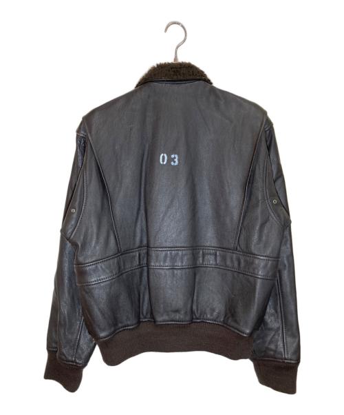-（-）- (-) オールドG-1 フライトレザージャケット ブラウン サイズ:-の古着・服飾アイテム