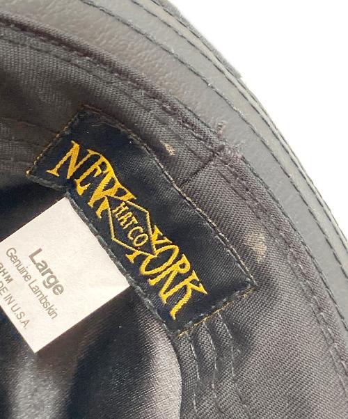 NEW YORK HAT（ニューヨークハット）NEW YORK HAT (ニューヨークハット) ポークパイレザーハット ブラック サイズ:-の古着・服飾アイテム