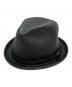 NEW YORK HAT（ニューヨークハット）の古着「ポークパイレザーハット」｜ブラック