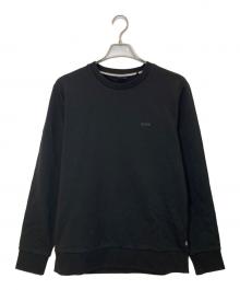 BOSS（ボス）の古着「コットンテリー スウェットシャツ ラバープリントロゴ」｜ブラック