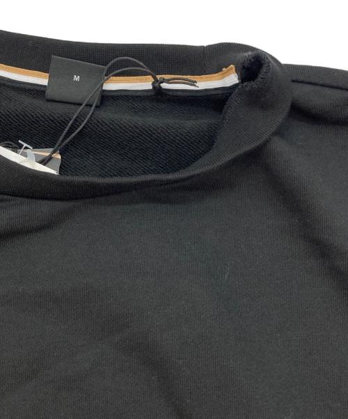 BOSS（ボス）BOSS (ボス) コットンテリー スウェットシャツ ラバープリントロゴ ブラック サイズ:Ⅿの古着・服飾アイテム