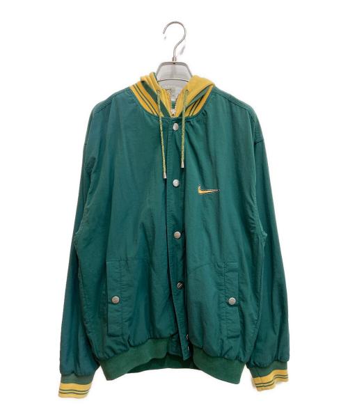 NIKE（ナイキ）NIKE (ナイキ) レイヤードジャケット グリーン×イエロー サイズ:Sの古着・服飾アイテム