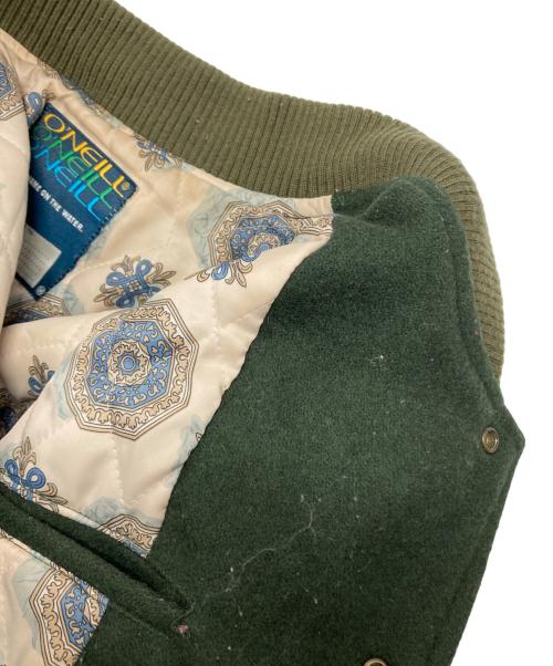 O'NEILL（オニール）O'NEILL (オニール) レザー切替スタジャン ブラウン×グリーン サイズ:-の古着・服飾アイテム