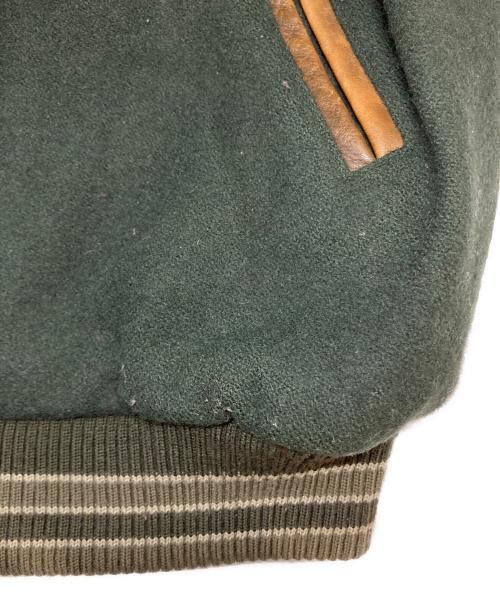 O'NEILL（オニール）O'NEILL (オニール) レザー切替スタジャン ブラウン×グリーン サイズ:-の古着・服飾アイテム