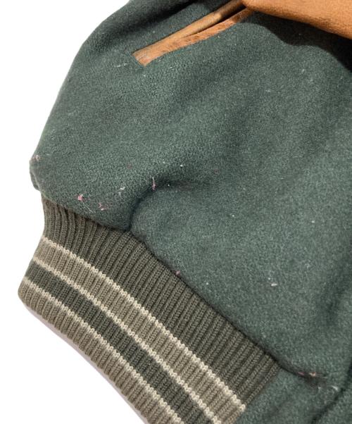 O'NEILL（オニール）O'NEILL (オニール) レザー切替スタジャン ブラウン×グリーン サイズ:-の古着・服飾アイテム