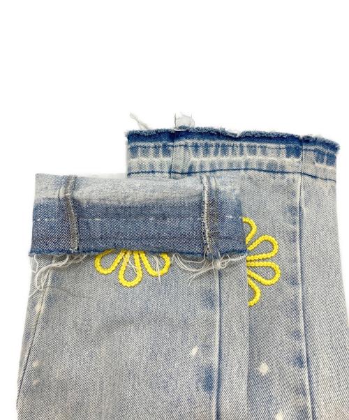 DIGITAL GROUPI3（デジタル・グルーピスリー）DIGITAL GROUPI3 (デジタル・グルーピスリー) DENIM PEARLZ FLARE PANTS インディゴ サイズ:30の古着・服飾アイテム