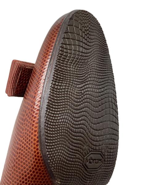 Salvatore Ferragamo（サルヴァトーレ フェラガモ）Salvatore Ferragamo (サルヴァトーレ フェラガモ) ヴァラリボンパンプス ブラウン サイズ:6 1/2の古着・服飾アイテム