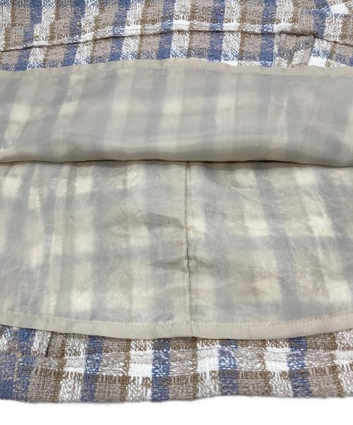 BLUE LABEL CRESTBRIDGE（ブルーレーベルクレストブリッジ）BLUE LABEL CRESTBRIDGE (ブルーレーベルクレストブリッジ) チェックスカート ベージュ×ブルー サイズ:SIZE S (36)の古着・服飾アイテム