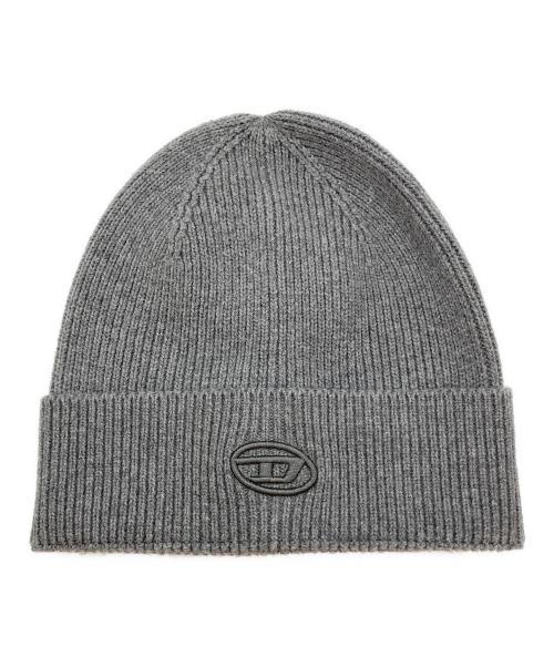 DIESEL（ディーゼル）DIESEL (ディーゼル) ロゴニット帽 グレー サイズ:-の古着・服飾アイテム
