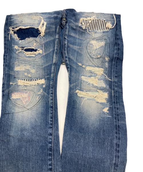 Hysteric Glamour（ヒステリックグラマー）Hysteric Glamour (ヒステリックグラマー) 加工デニムパンツ ブルー サイズ:29の古着・服飾アイテム